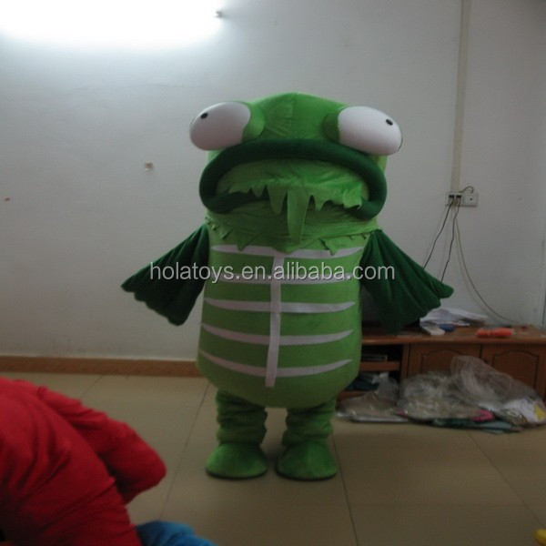 Hola green fish mascot costume/alien mascot for adult