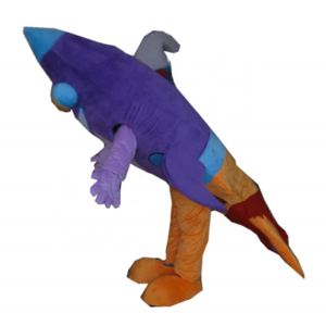 Funny purple rocket mascot costumes/custom mascot costumes/mascot