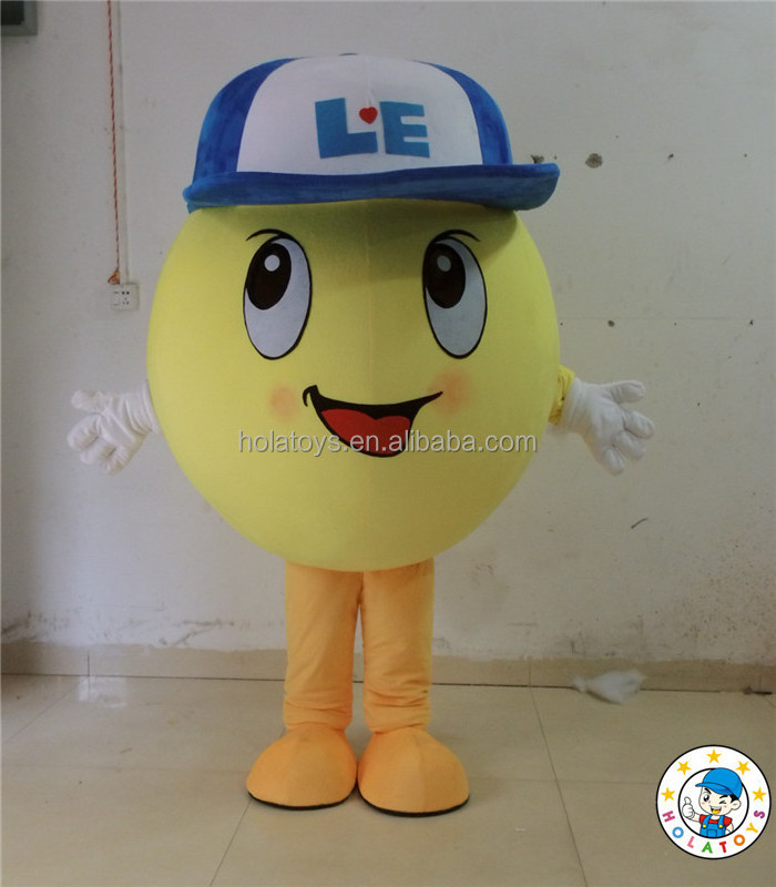 HOLA big head mascot costume /Yellow Cartoon Mascot Costume/mascot