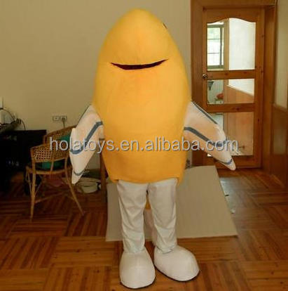 Hola yellow fish mascot costume/costume/mascot costume