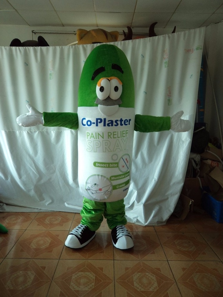 Green adult pill costume/pill mascot costume cosplay/mascot