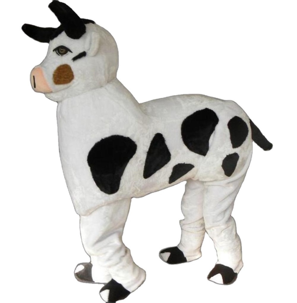 2 person cow costumes/two person cow mascot costume for adult