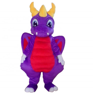 Adult dinosaur costume/purple dragon mascot costume for adult