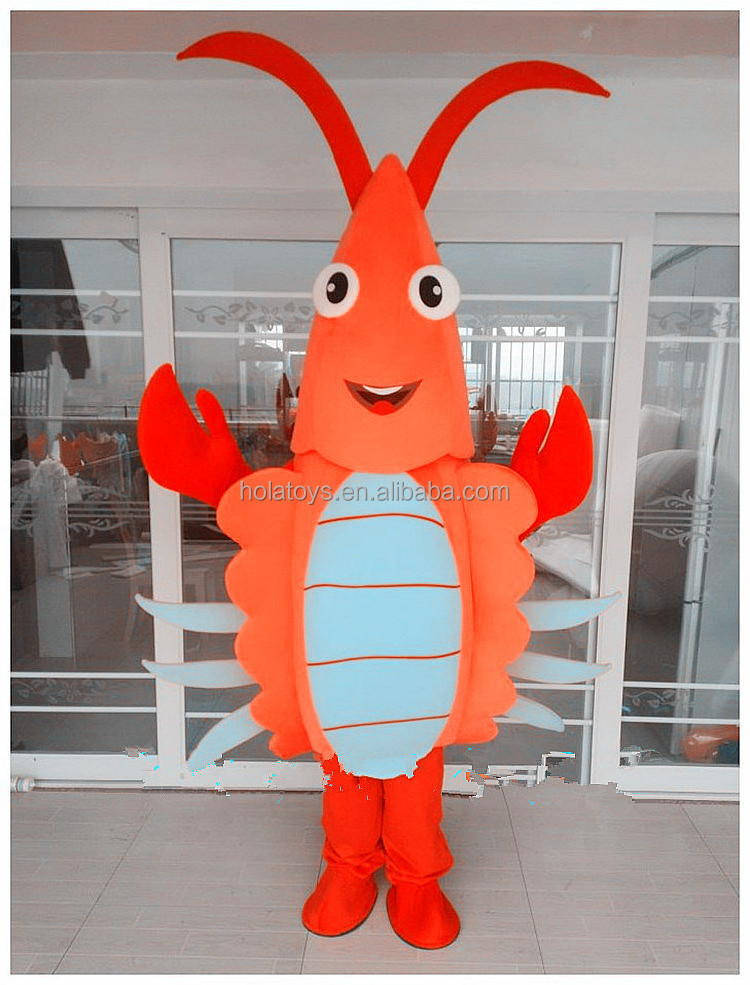 Hola lobster for Halloween costume/lovely mascot costume/shrimp mascot costume