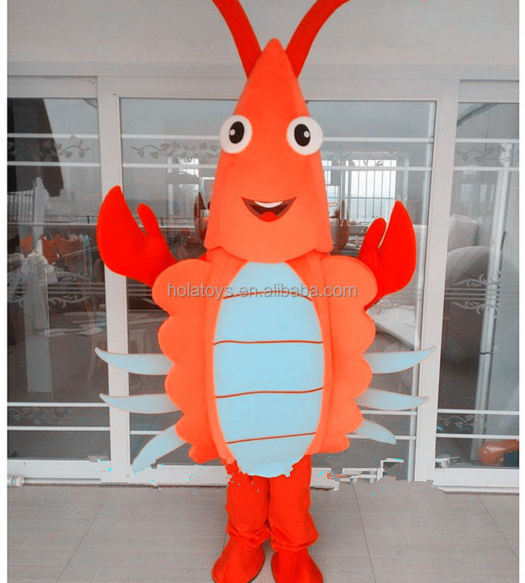 Hola lobster for Halloween costume/lovely mascot costume/shrimp mascot costume