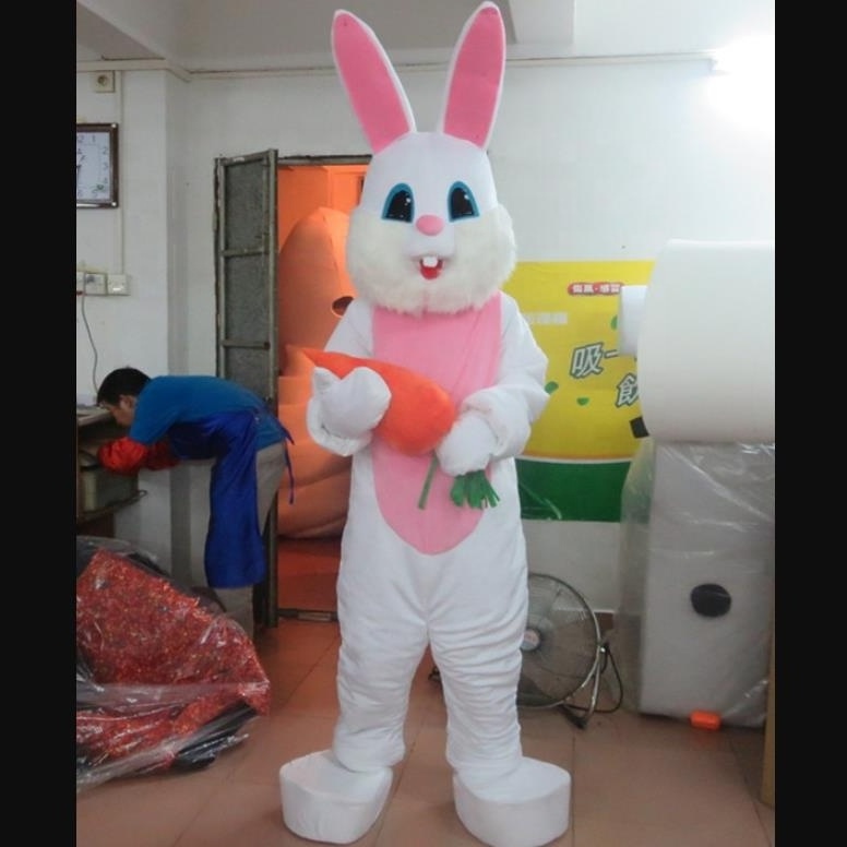 Festival white Easter bunny mascot costume/rabbit costume/mascot