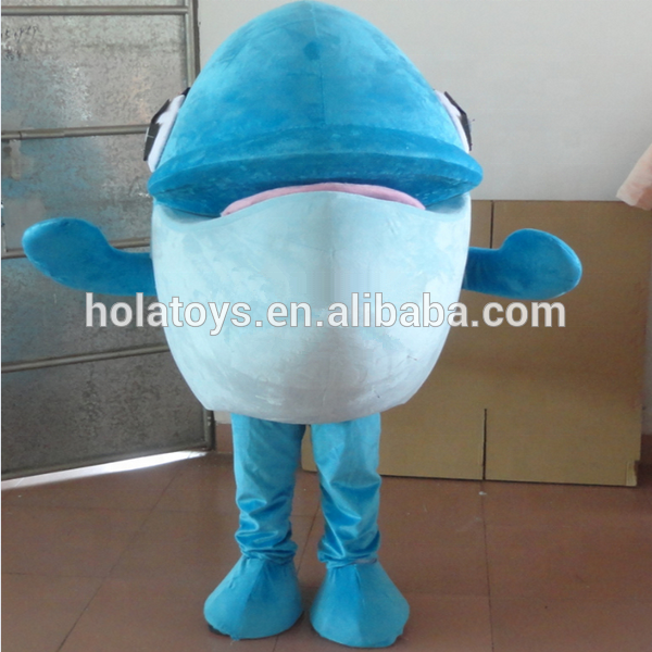 Hola blue whale mascot costumes/adult fish costumes for sale