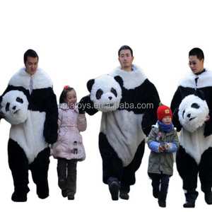 Hola fur panda mascot head/adult panda costume for sale