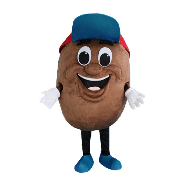 Happy brown bean coffee bean boy mascot costume/mascot/mascot custom