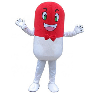 Red pill capsule mascot costume/mascot/mascot custom