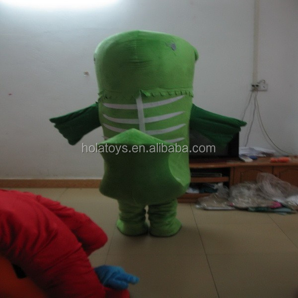 Hola green fish mascot costume/alien mascot for adult