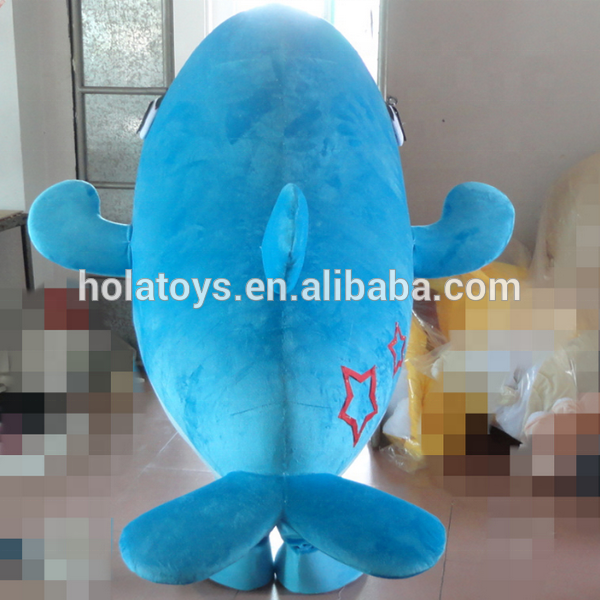 Hola blue whale mascot costumes/adult fish costumes for sale