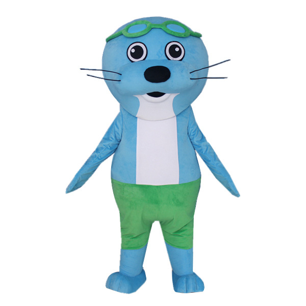 Blue cartoon sea lions seals animal mascot costume/mascot/costumes