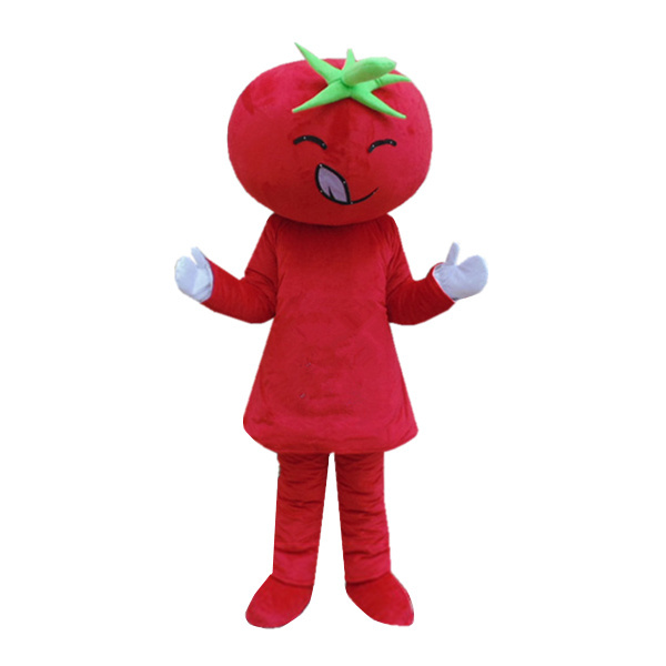 Red dress girl food vegetable tomato mascot/mascot costume/mascot custom