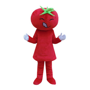 Red dress girl food vegetable tomato mascot/mascot costume/mascot custom