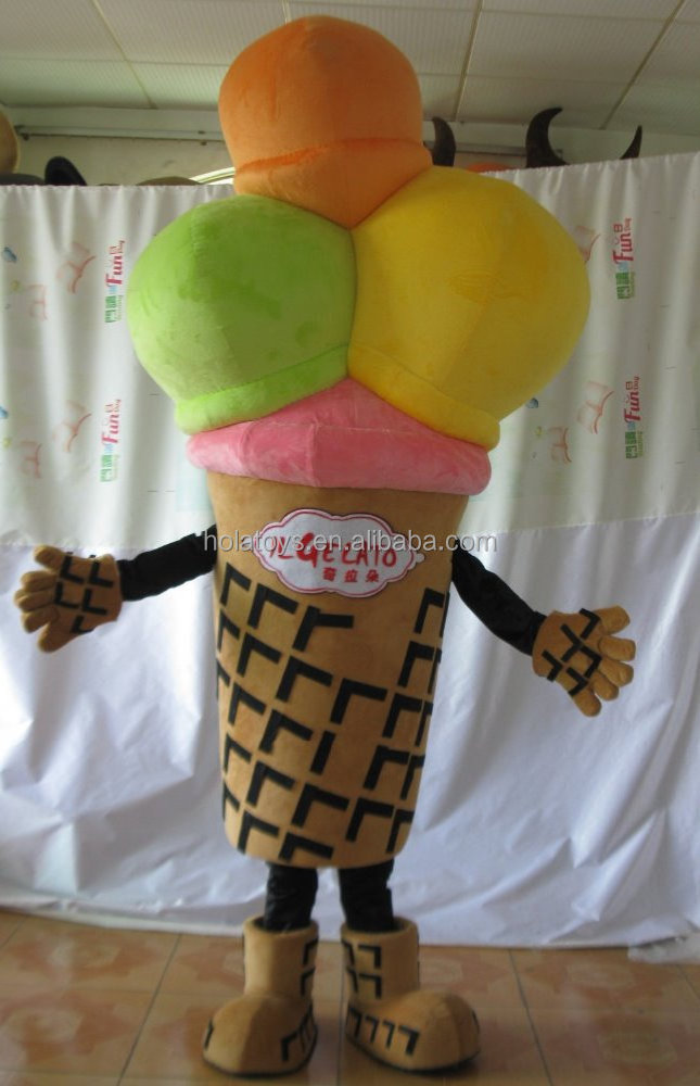 HOLA ice creams mascot costumes/color mascot costume for sale