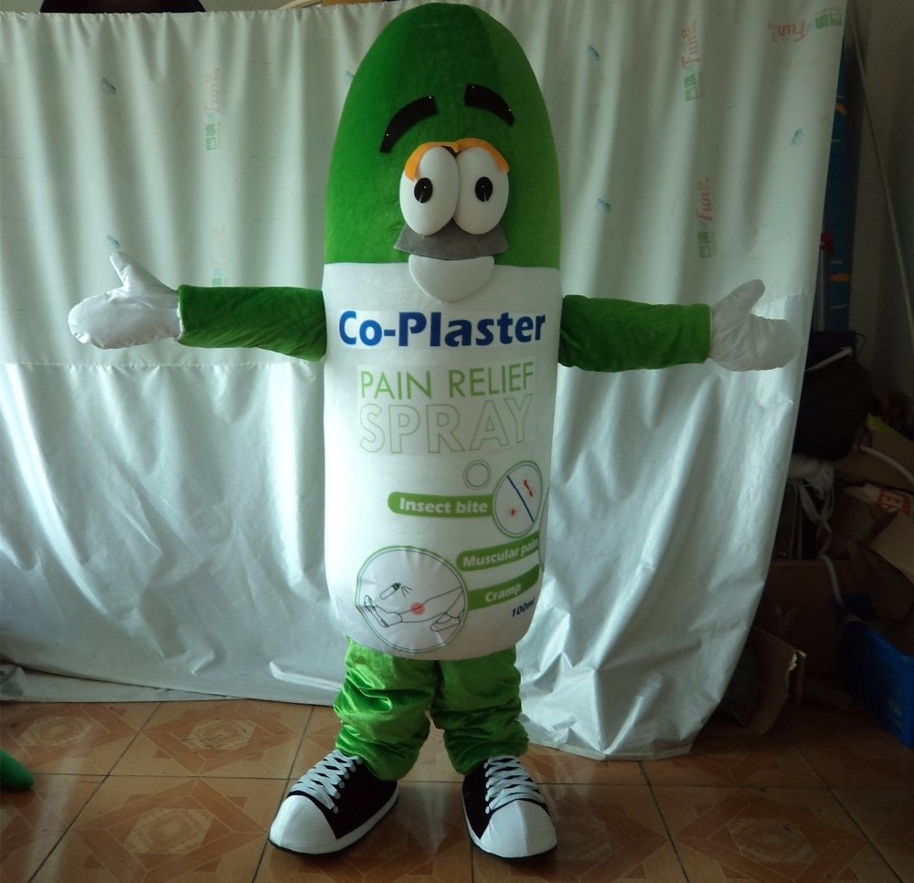 Green adult pill costume/pill mascot costume cosplay/mascot