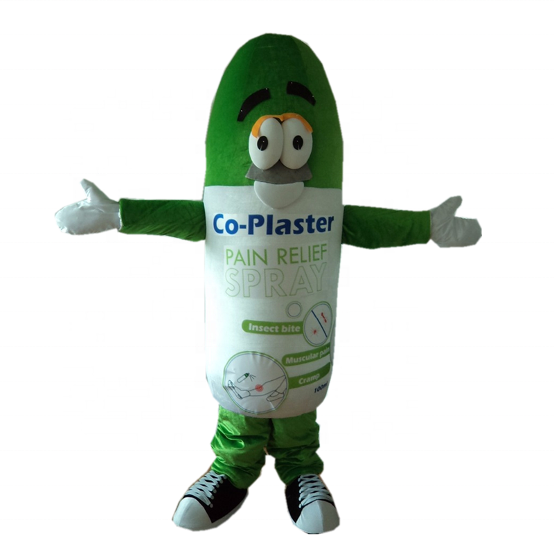 Green adult pill costume/pill mascot costume cosplay/mascot