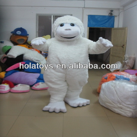 White gorilla mascot costume/cheap mascot costume/mascot for sale