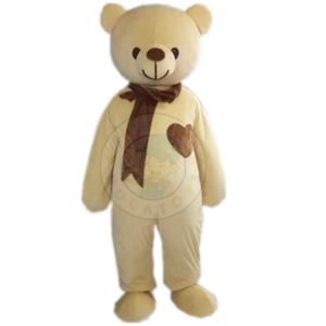 Champagne teddy bear mascot costumes/cosplay costume