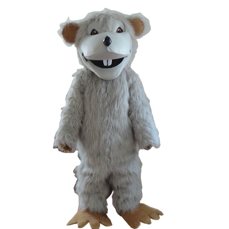 Hola grey mouse mascot costume/fur cartoon character mascot costume