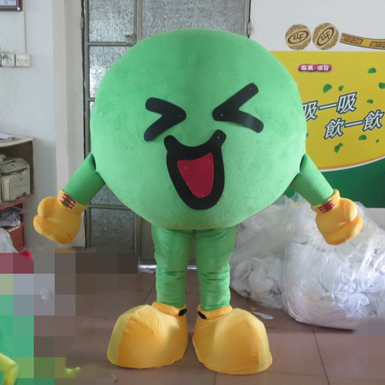 Green bean mascot costume/big head mascot costume