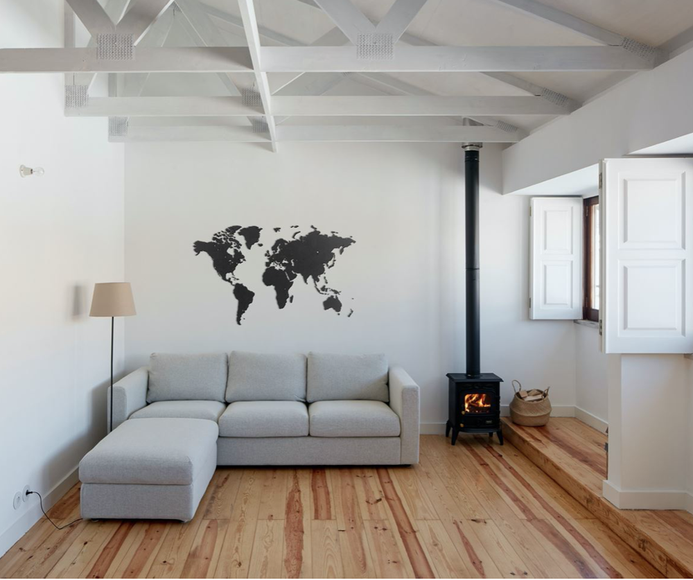 World Map Travel Wall Decor 51.2 * 30.8 Inches Wall Decor Idea for Home 3D Wood Wall Art Travel Gift For Men  Women