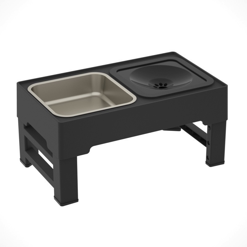 New Design Elevated Slow Feeder Dog Bowls Raised Stand with Non Spill Dog Water Bowl Adjustable Dog Food Bowl