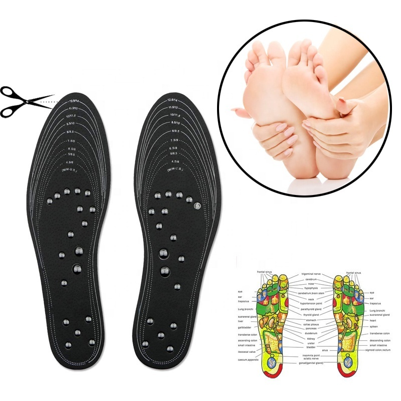 Magnetic Massage Insoles Memory Foam Magnetic Therapy Massage Insole Health Deoderizing Boots Pads Foot Care Tool HA00131