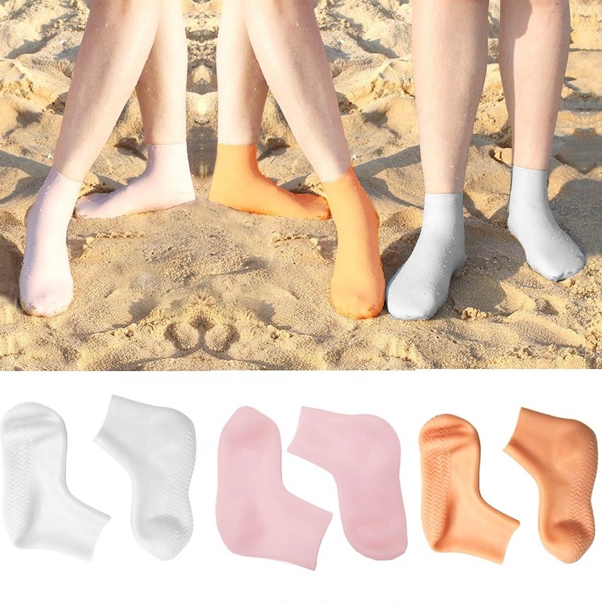 Summer Barefoot Shoes Silicone GEL Swimming Fins For Women Men Short Beach Socks Swimming Fins Flippers Wetsuit Shoes HA00712