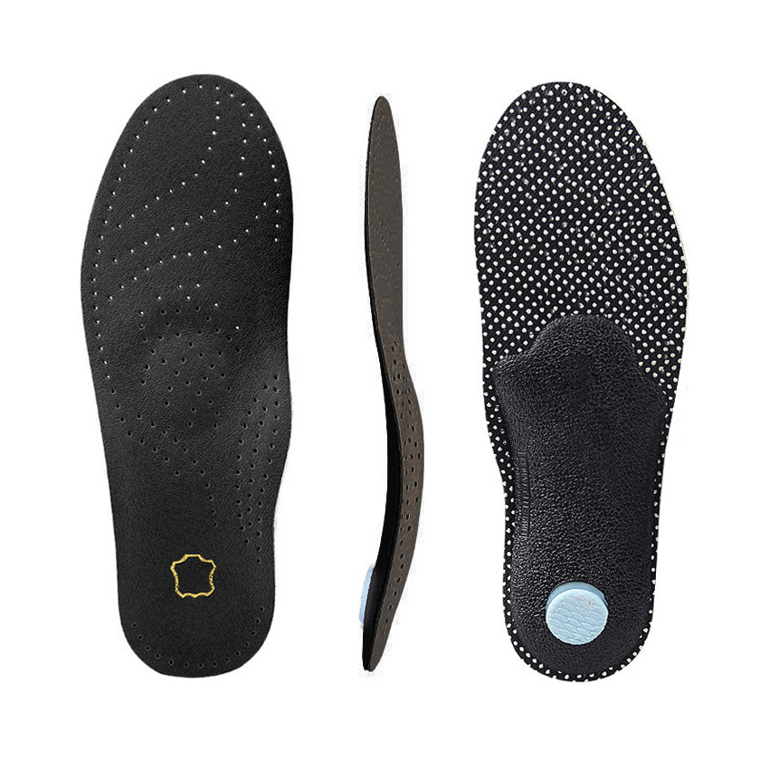 Leather Orthotic Insoles Orthopedic Flat Feet Heel Pain Arch Support Man Woman Shoe Sole Insoles for Feet Foot Care HA00848