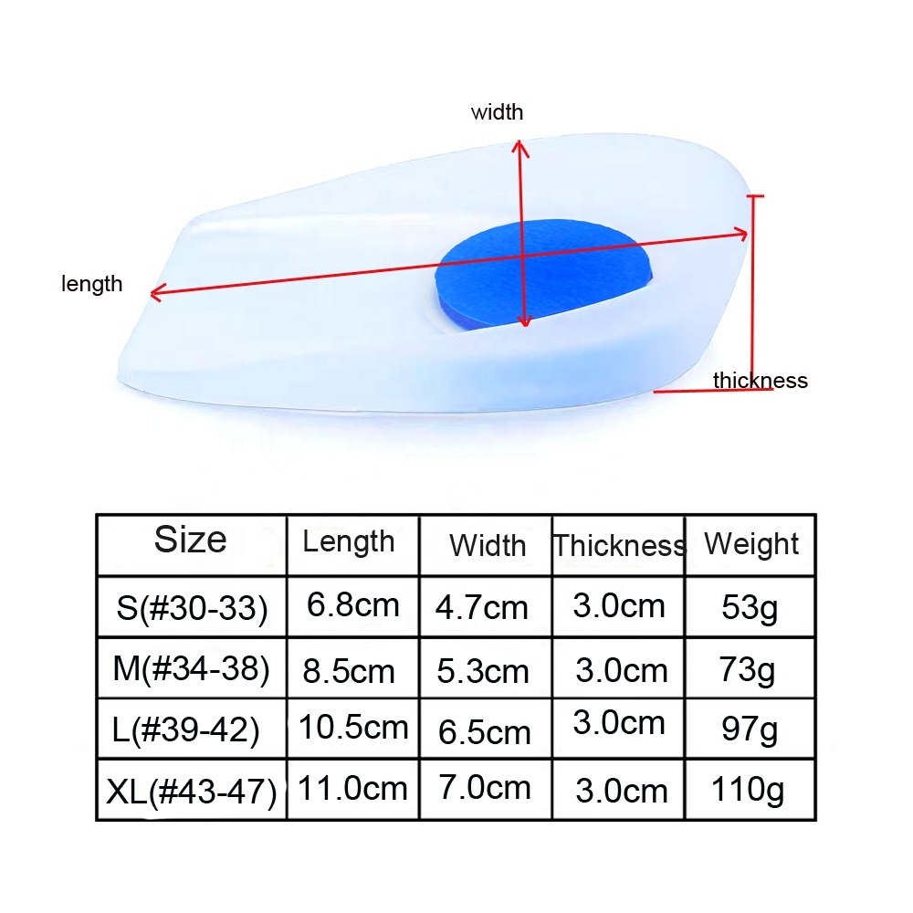 Super Soft Medical Silicone Gel Heel Pad Cushion Calcaneal Spur Heel Spur ACHILLES Shock Absorption Heel Cup Insole HA00458