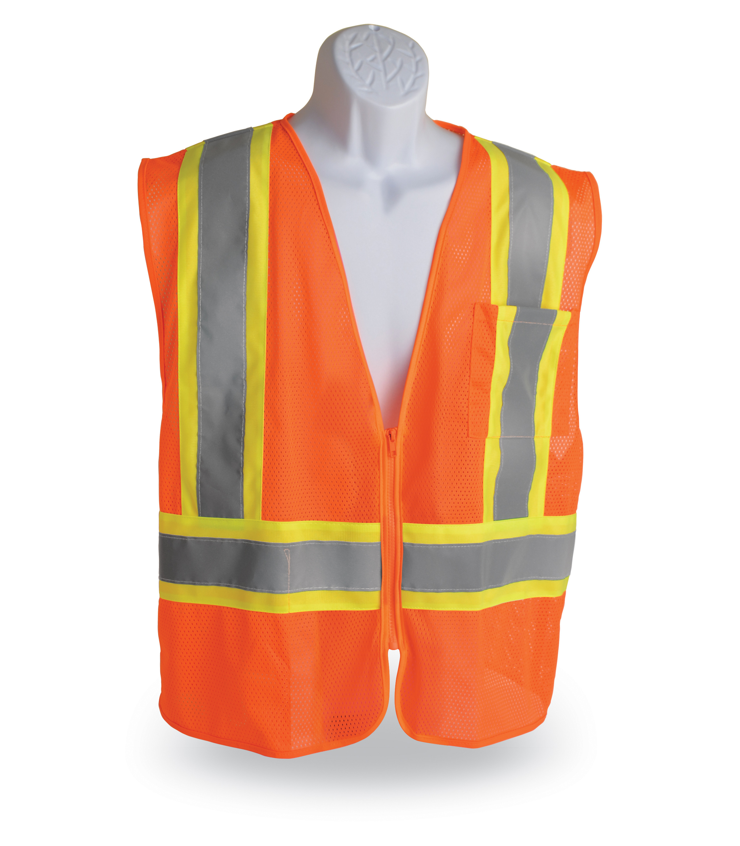 100% Polyester Safety Jacket Reflective Vest with Logo and Pockets custom sale new style best selling