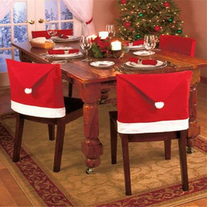 New Arrival Custom Christmas Kitchen Non-Woven Chair Table Dinning Restaurant Decoration Hat Cover