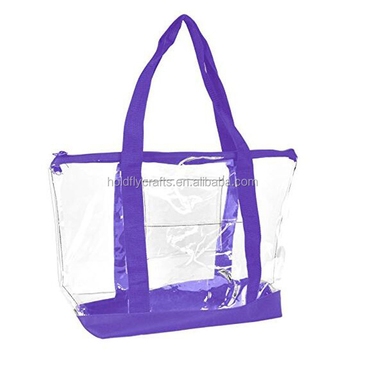 Wholesale Hot Selling High Quality Custom Clear Stadium Tote Bag Monogrammed Women's Tote Bag