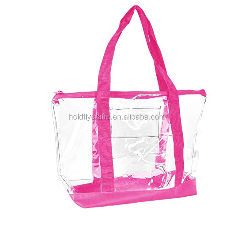 Wholesale Hot Selling High Quality Custom Clear Stadium Tote Bag Monogrammed Women's Tote Bag