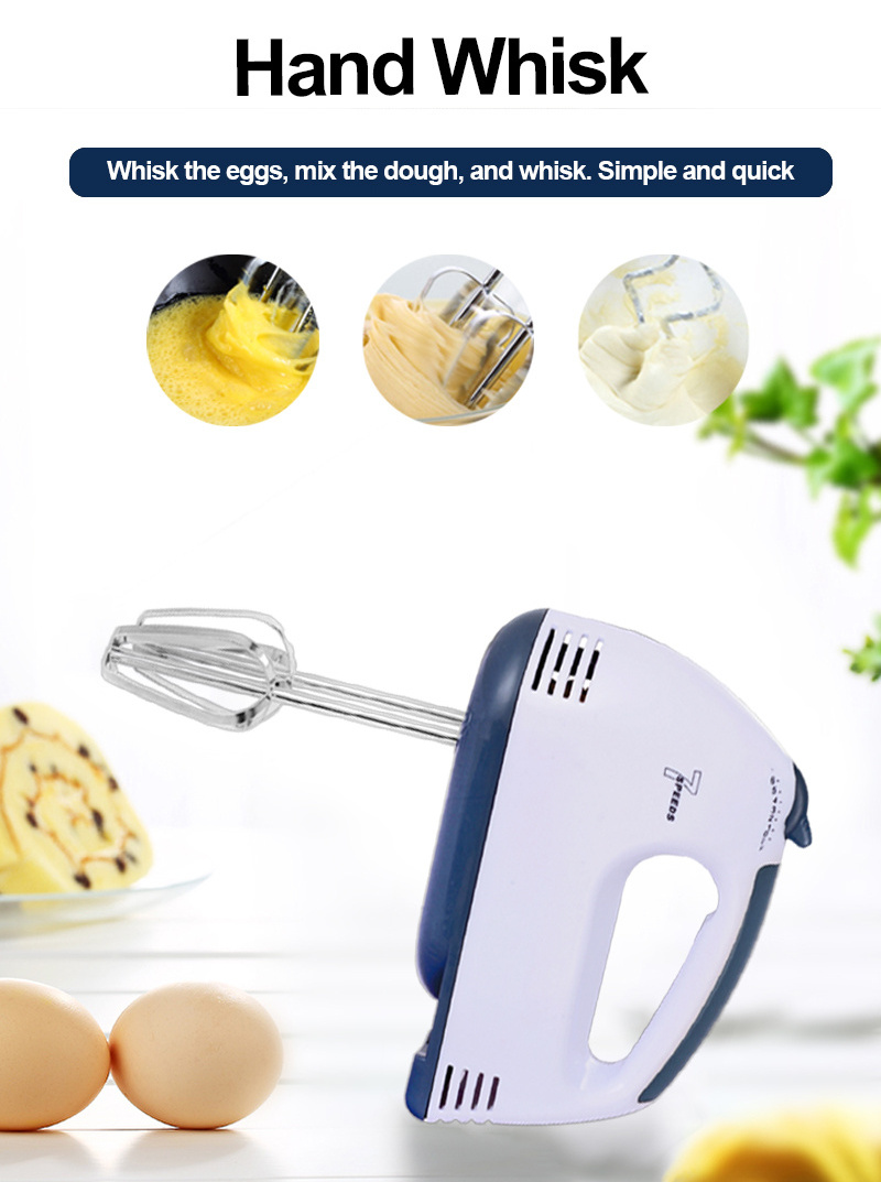 Household electric mixer, handheld fully automatic egg beater, baking kitchen flour mixer, egg white mixer