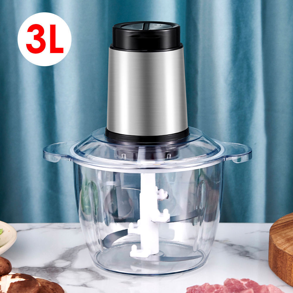 3L High Capacity Stainless Steel Food Meat Chopper Multifunctional Machine Electric Meat Grinder Chopper For Household