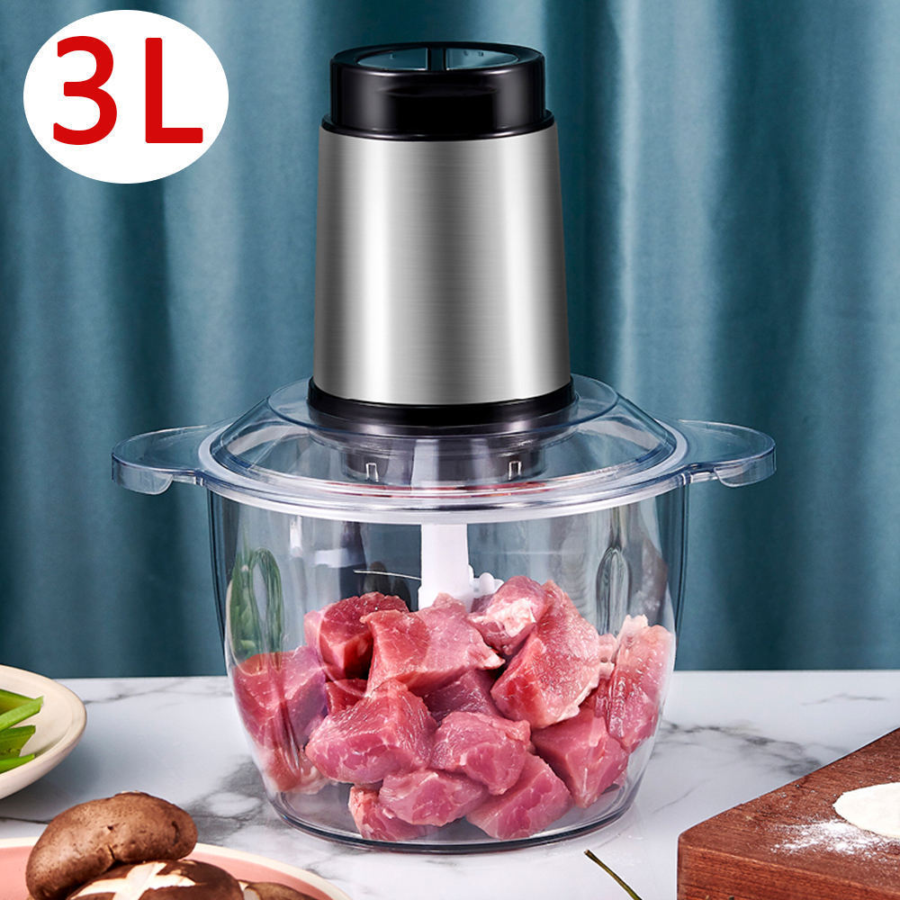 3L High Capacity Stainless Steel Food Meat Chopper Multifunctional Machine Electric Meat Grinder Chopper For Household