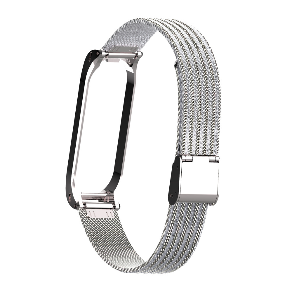 ODM Hold mi 43028 series sea wave style silver color stainless steel watch bracelet for xiaomi mi band 4 3