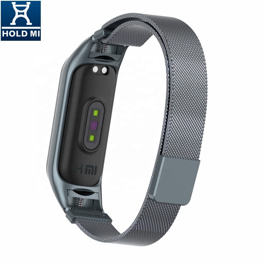 Color Mi Band 4 Milanese Smart Watch Band Gray Holdmi 43036 Series Titanium Luxury Stainless Steel 1 Pcs 20 Colors Acceptable SS