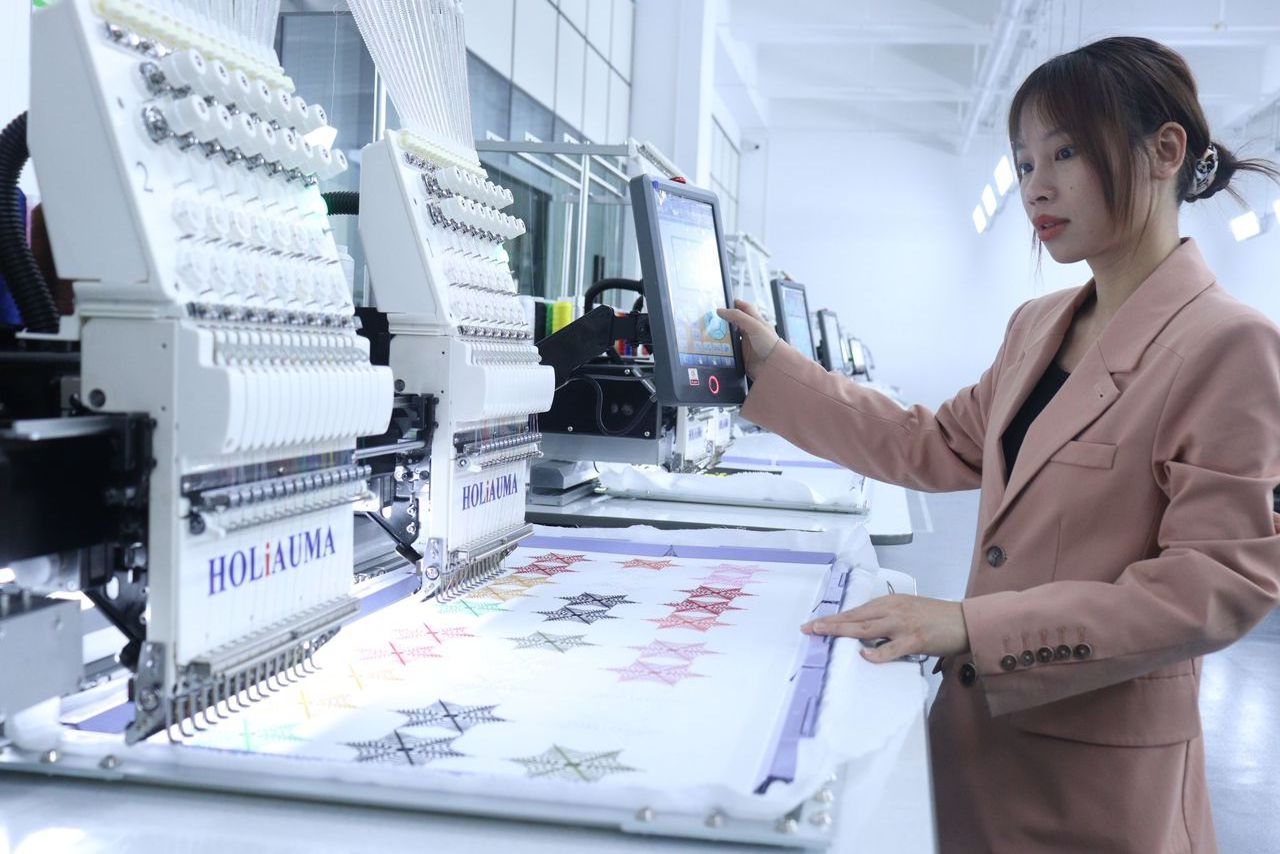 10 year motor warranty HOLiAUMA factory similar tajima embroidery machine two head surpassed baby lock embroidery machine  price