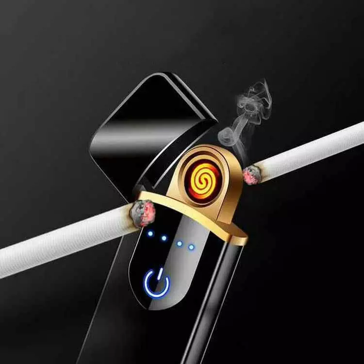 71 Custom Logo Electronic USB Cigarette Lighter Flameless Smoking Accessories Lighter