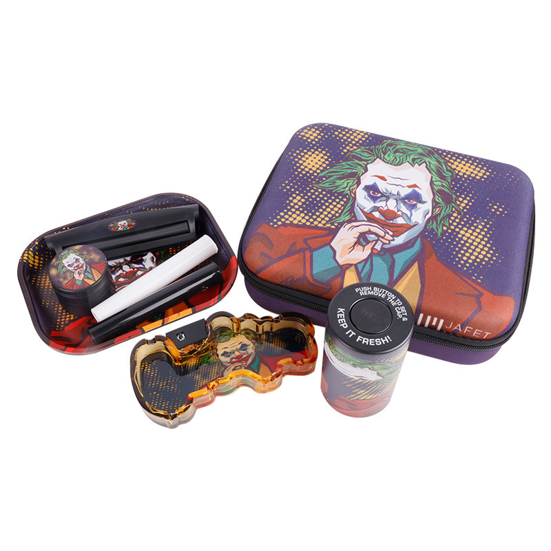 Free Sample Smoking Accessories Kit Tobacco Bag With Stash Jar Cigarette Rolling Machine Rolling Tray Smoking  Kits