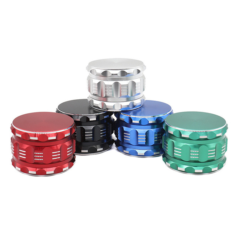 High Quality Metal Cool Spice New Design 4 piece Aluminum Tobacco  Crusher Herb Grinder