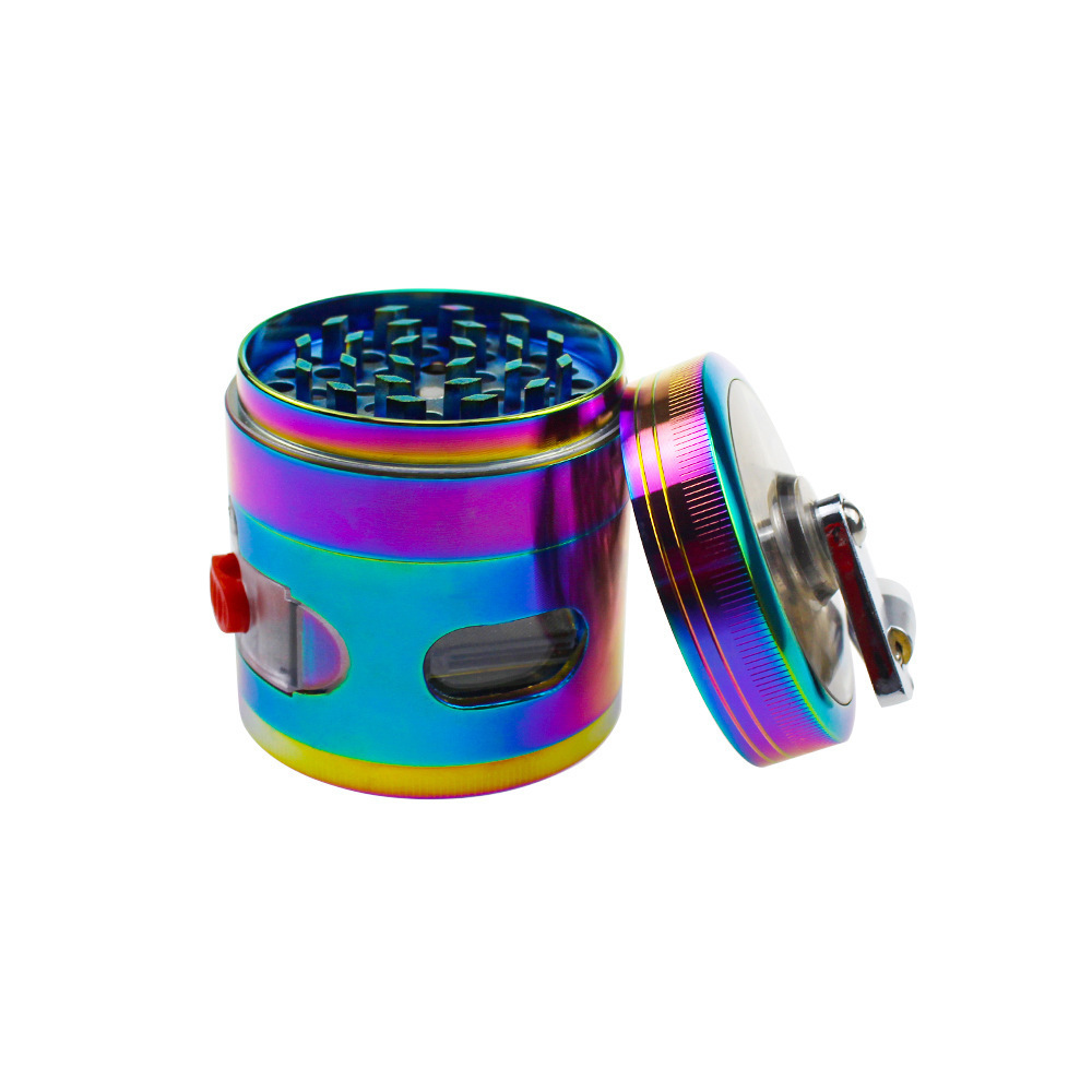 Free Sample Smoking Accessories Grinder Hand Metal Herb Rainbow Tobacco Grinder Dry Herb Hand Grinder