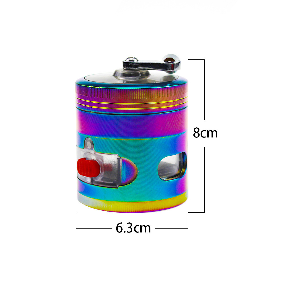 Free Sample Smoking Accessories Grinder Hand Metal Herb Rainbow Tobacco Grinder Dry Herb Hand Grinder