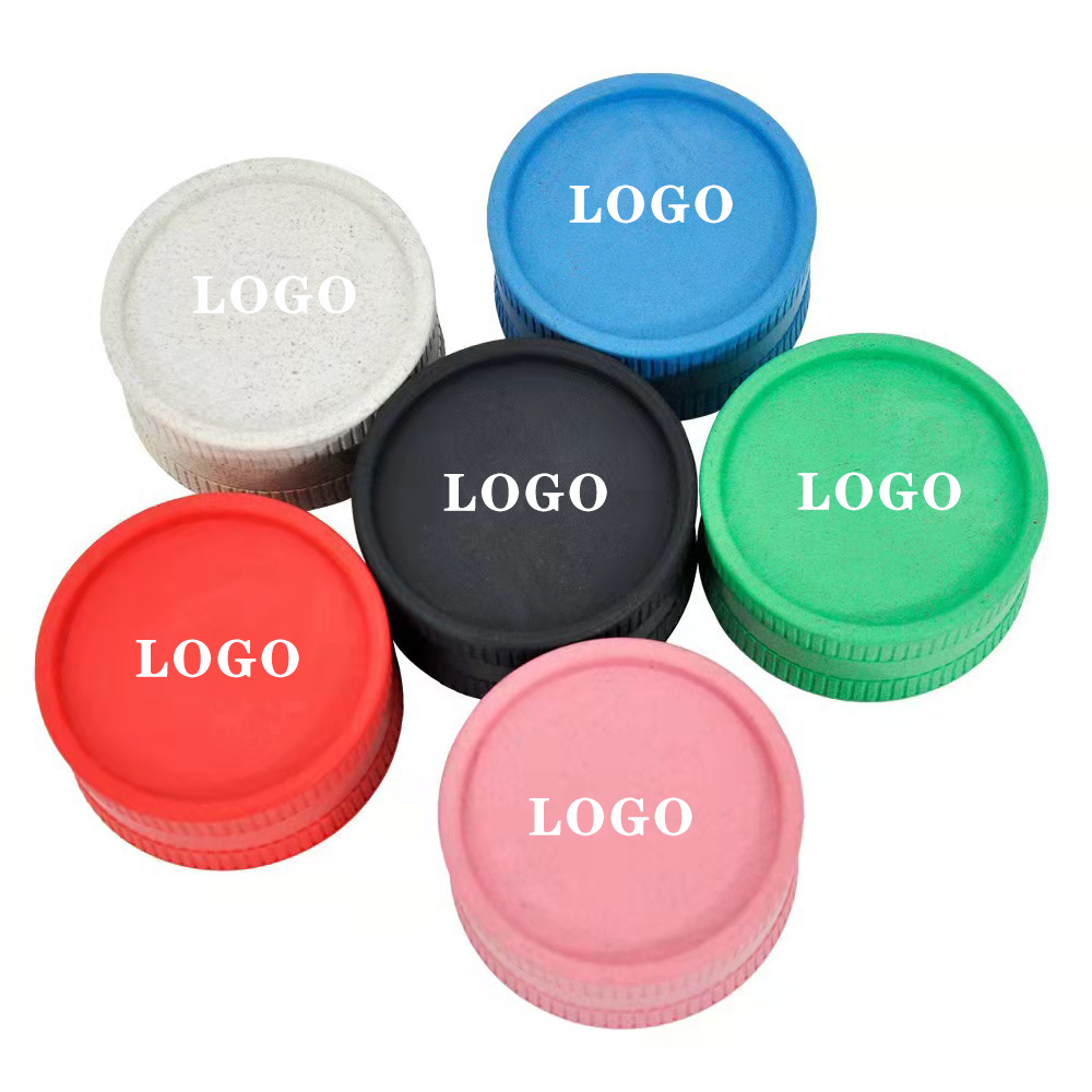 Wholesale 55mm-2 Custom Logo Plant Fiber Grinders  Biodegradable Tobacco Grinder Degradable Plastic Herb Grinders