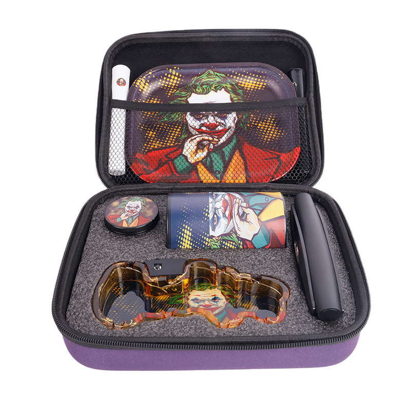 Free Sample Smoking Accessories Kit Tobacco Bag With Stash Jar Cigarette Rolling Machine Rolling Tray Smoking  Kits