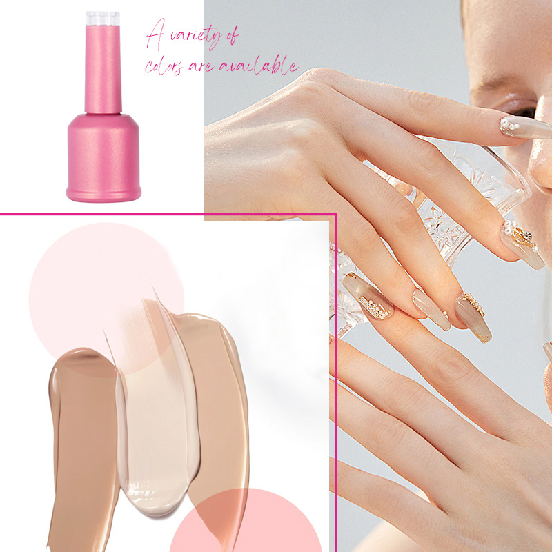 Nail polish glue the New 2024 beauty show white jelly ice transparent nude color nail salons dedicated